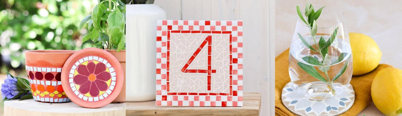 3 créations en mosaïque