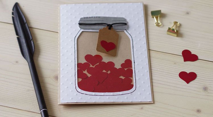 Carte à secouer cœur