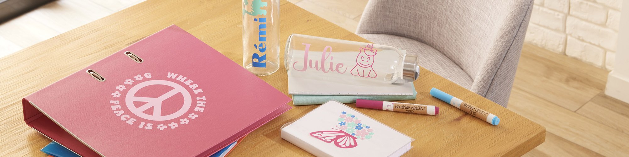 Customiser ses fournitures scolaires avec la Cricut Joy