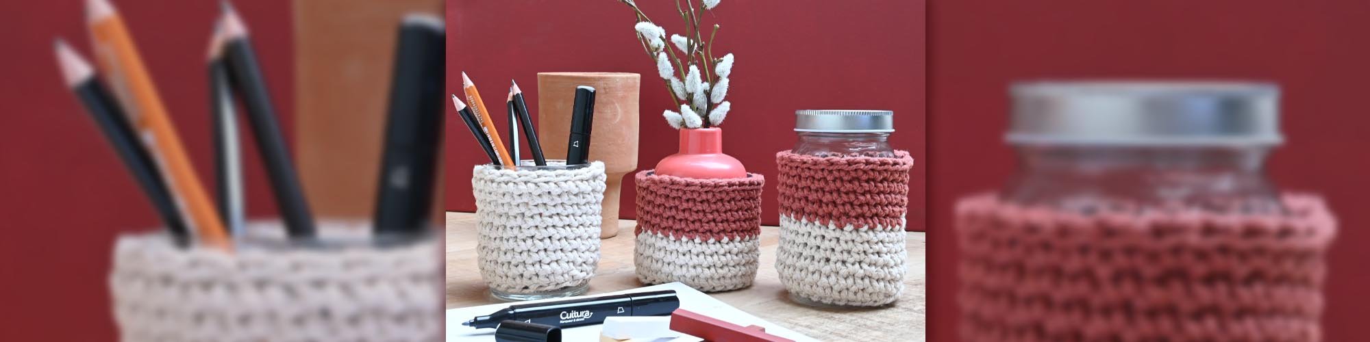 Cache pot au crochet