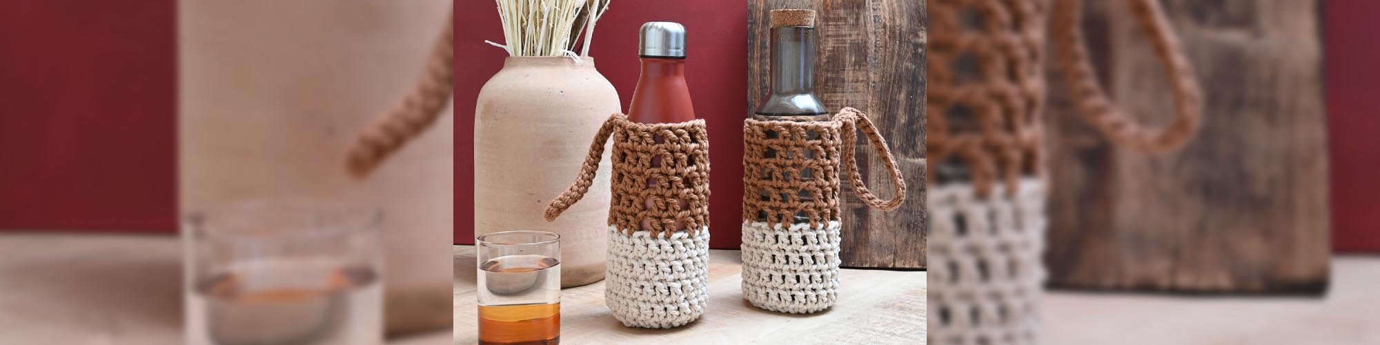 Housse de gourde au crochet