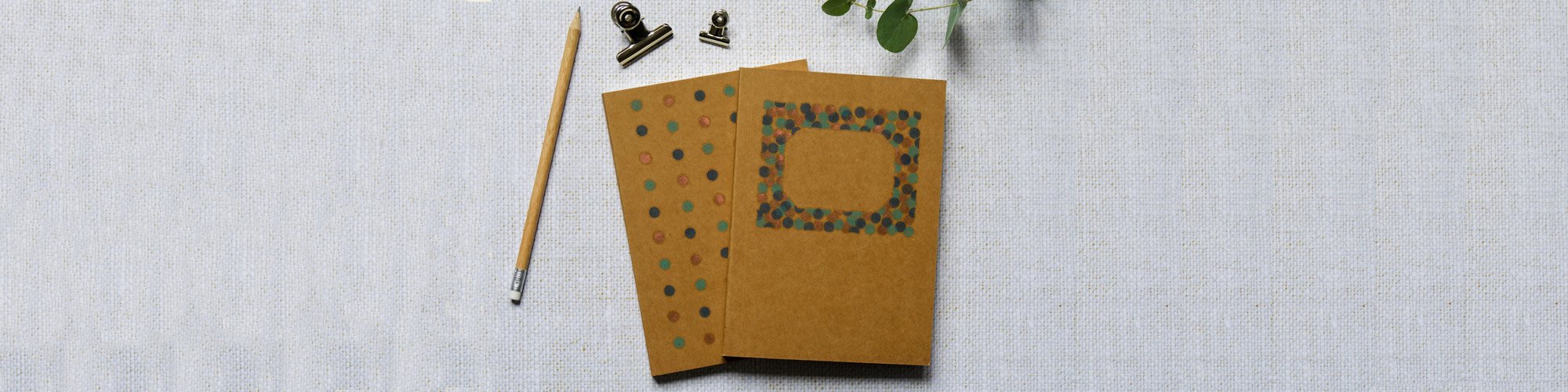 Déco carnet kraft à la gomme