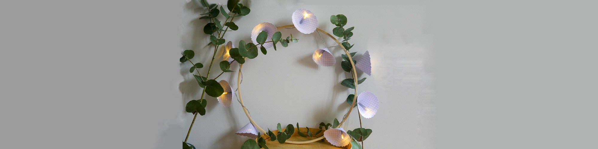 Tuto guirlande lumineuse avec des feuilles à carreaux