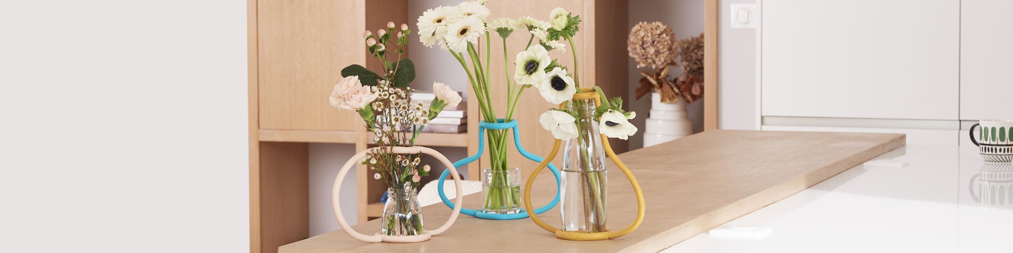 Vases filaires en pâte Fimo® 