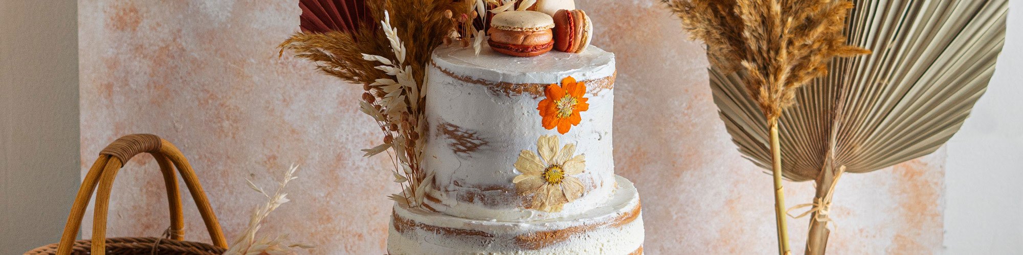 Nude cake - Mariage Bohème