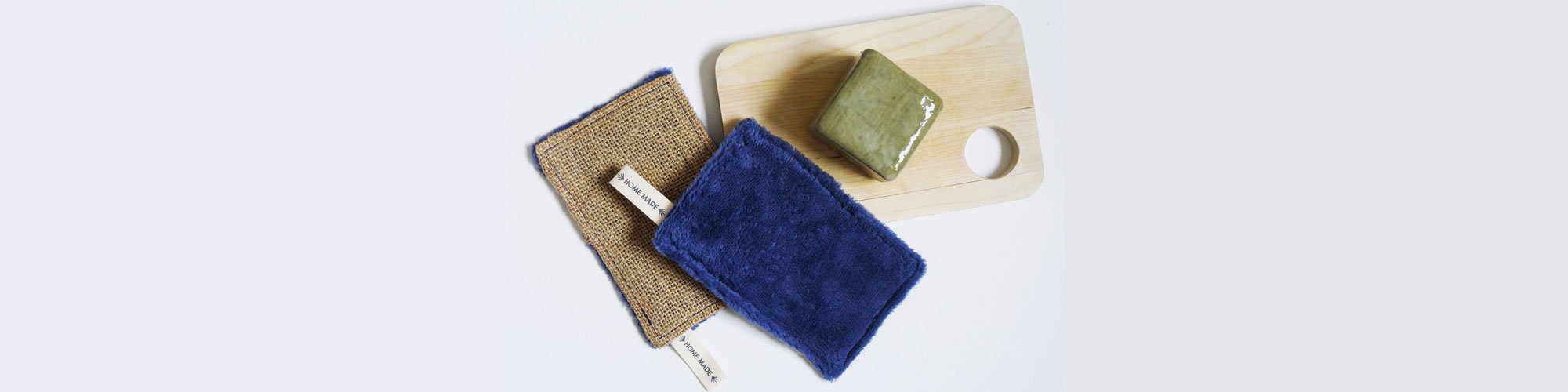 Eponge lavable en toile de jute 