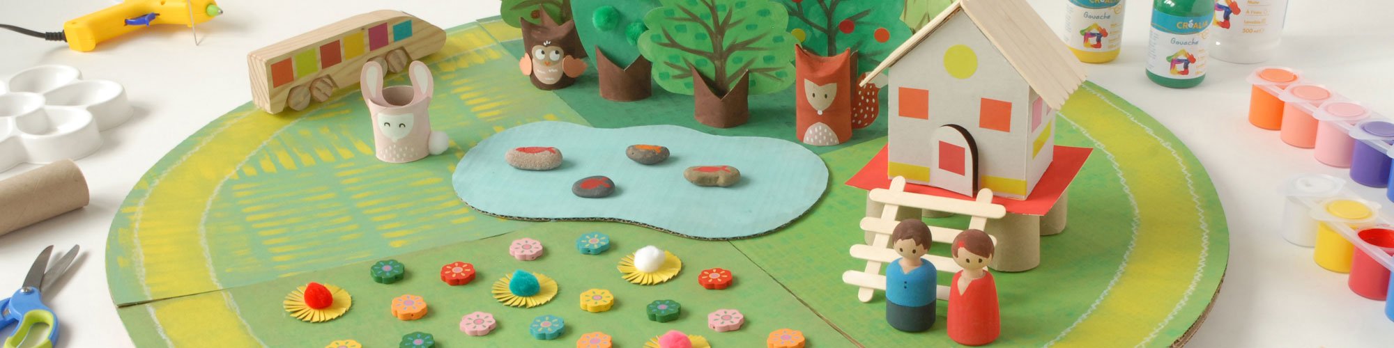 Tapis de jeu « Nature » en carton 