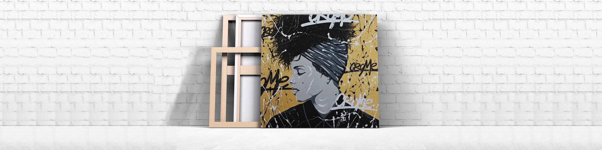 Tuto toile « Pensive » à l'acrylique Pébéo par Crome