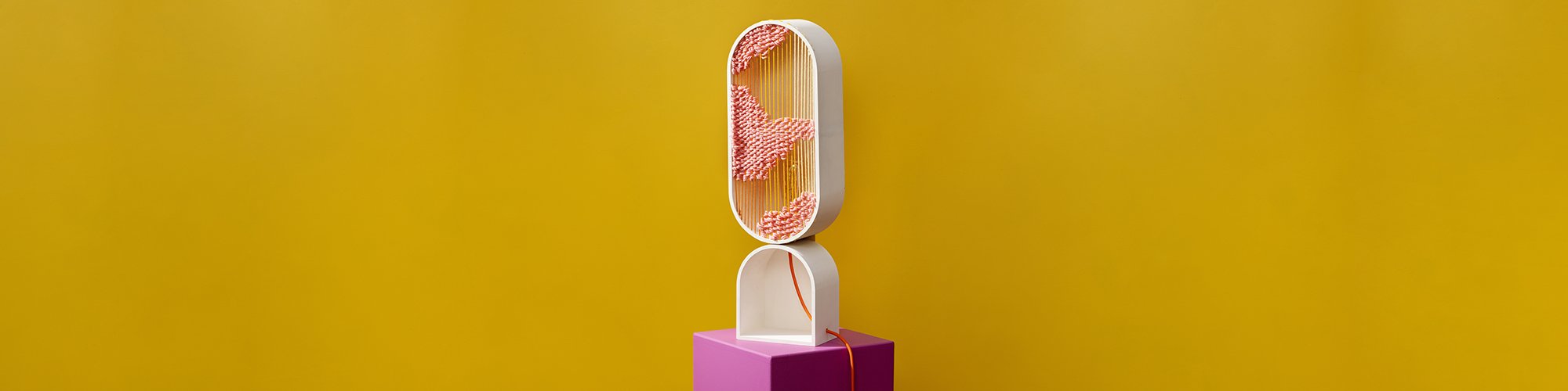 Tuto lampe totem tissée par Julie Robert avec DMC