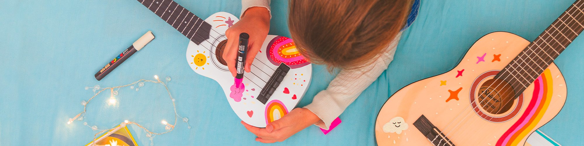 Tuto customisation d'une guitare ou d'un ukulélé avec Posca