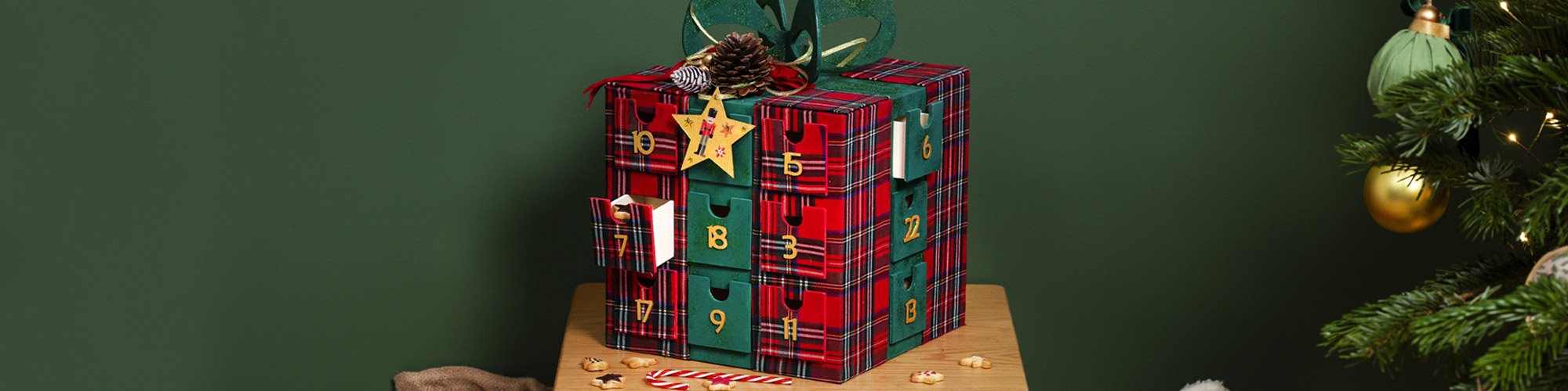 Inspiration : calendrier de l'Avent en forme de cadeau