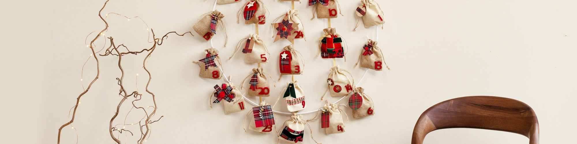 Inspiration : calendrier de l'Avent pochons en jute