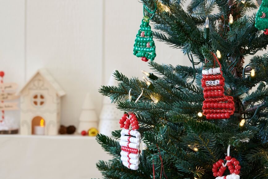 Tuto suspensions de Noël en perles