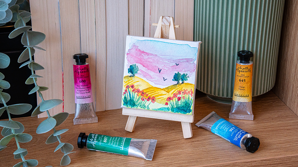 Tuto mini aquarelle avec Sennelier