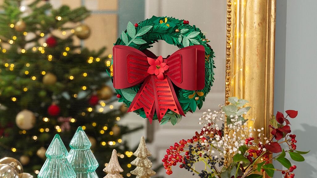Tuto couronne de Noël avec nœud