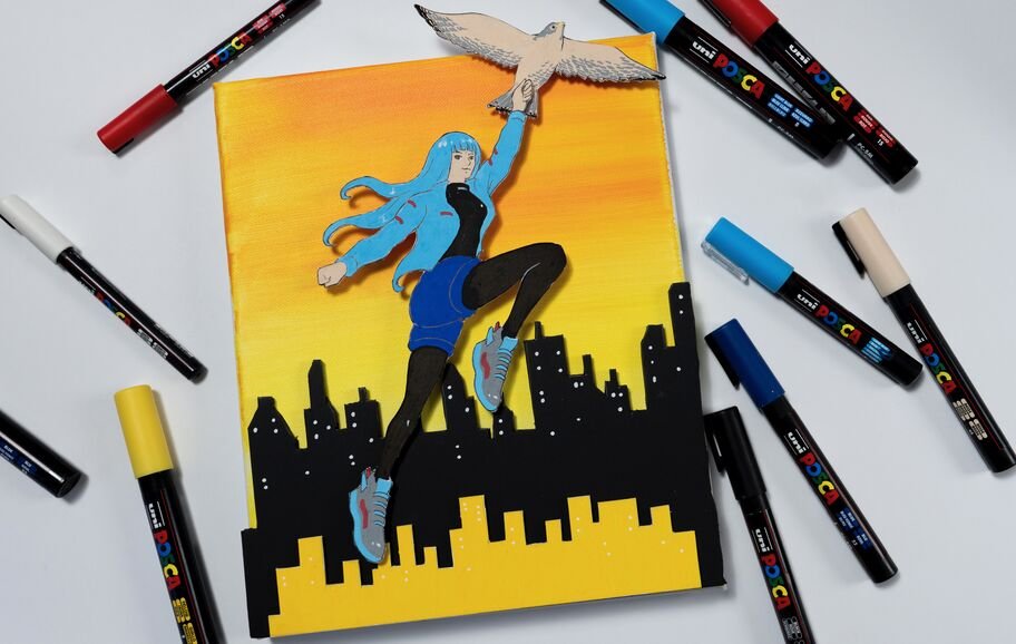 Tuto super-héroïne en baskets avec Posca