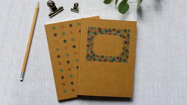Déco carnet kraft à la gomme