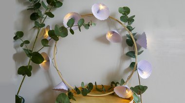 Tuto guirlande lumineuse avec des feuilles à carreaux