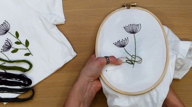Motifs floraux sur vêtement