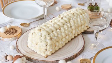 Bûche de Noël aux trois chocolats - Noël Nature