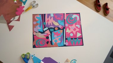 Tableau en papier découpé façon Henri Matisse