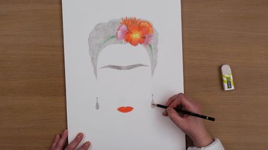 Portrait no face Frida Kahlo