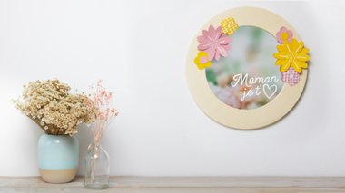 Miroir fleuri en papier​