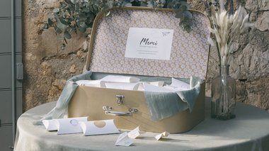 Valise - Coin merci - Mariage Nature​