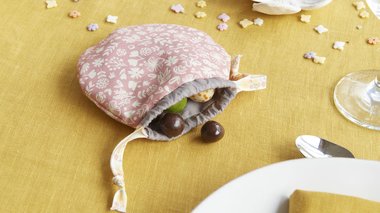 Pochette ou sac bourse en tissu