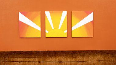 Tuto tableau acrylique coucher de soleil avec Sennelier