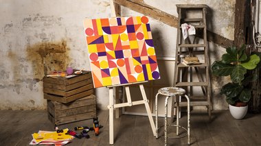 Tuto tableau mosaïque abstraite avec Liquitex