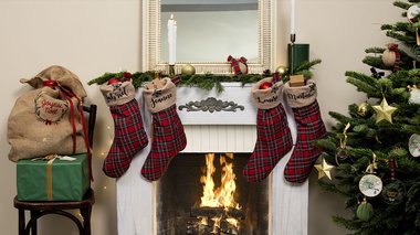 Inspiration : chaussette de Noël et hotte de Noël personnalisée