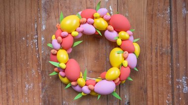 Couronne de Pâques Œufs DIY