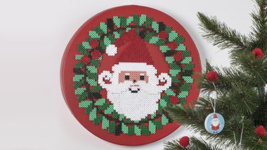 Tuto couronne de Noël en perles Hama