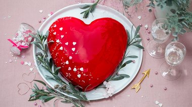 Gâteau cœur Saint-Valentin avec Silikomart