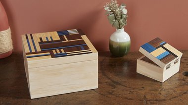 Tuto boîtes décorées en marqueterie de paille