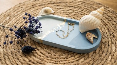 Tuto plateau jesmonite inspiration plage