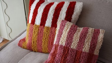 Tuto coussin en tufting et punch needle avec DMC