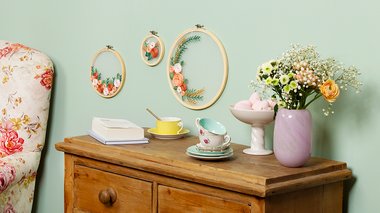 Inspiration : tambour à broder fleuri