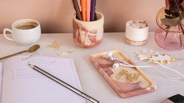 Tuto Jesmonite® effet marbré 