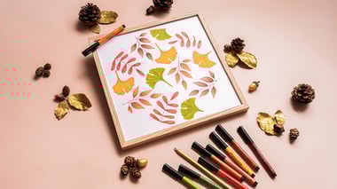 Tuto dessin feuilles d'automne avec Faber-Castell