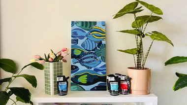 Tuto peinture acrylique fond marin avec Sennelier