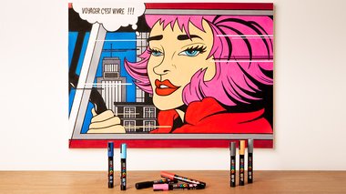Tuto toile pop art avec Posca