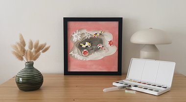 Tuto aquarelle japonaise 3D