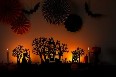 Inspiration silhouettes d'halloween en papier