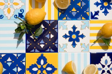 Tuto Carreaux décorés à la peinture porcelaine 