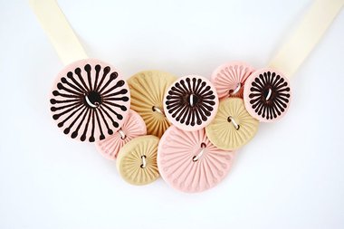 Collier floral en Fimo Collection Botanique Nature