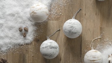 Tuto boule de Noël effet bois​ 