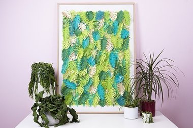 Cadre végétal en papier 