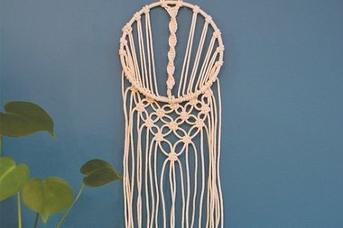 Suspension en macramé